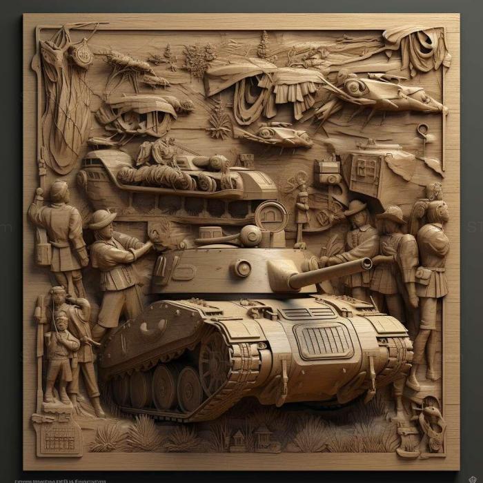 Games (Tank Combat 1, GAMES_20185) 3D models for cnc